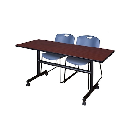 Kobe Rectangle FlipTop Table, 60" W, 29" H, Laminate Top, Mahogany MKFT6030MH44BE